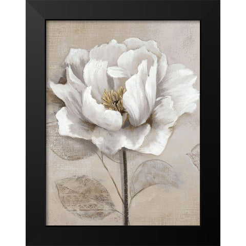 Soft White II Black Modern Wood Framed Art Print by Nan
