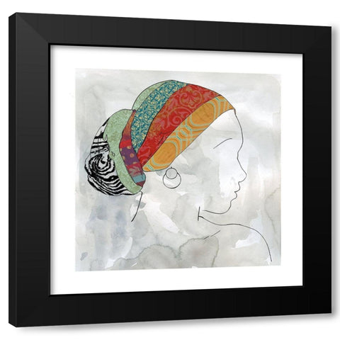 Portrait of Africa I Black Modern Wood Framed Art Print with Double Matting by Robinson, Carol