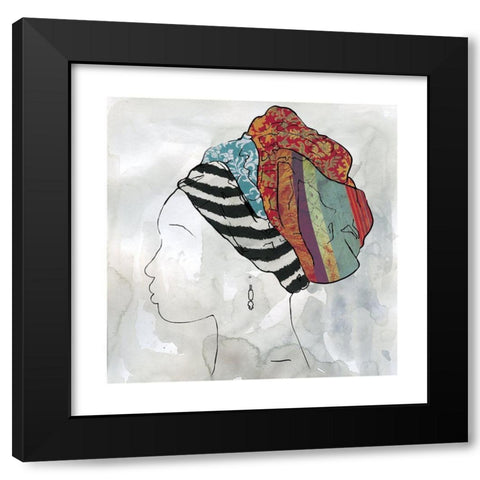 Portrait of Africa II Black Modern Wood Framed Art Print with Double Matting by Robinson, Carol