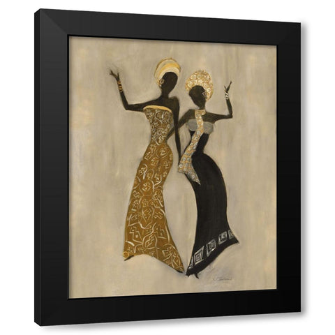 Celebration II Black Modern Wood Framed Art Print with Double Matting by Shaternik, Julia