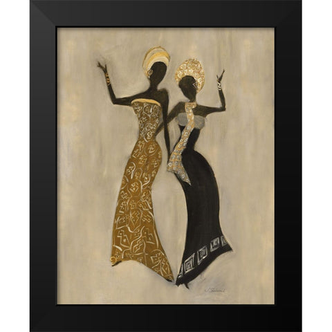 Celebration II Black Modern Wood Framed Art Print by Shaternik, Julia