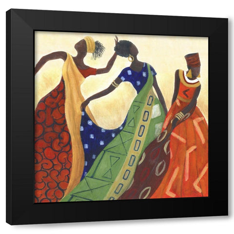 Women of Marrakesh I Black Modern Wood Framed Art Print with Double Matting by Tava Studios