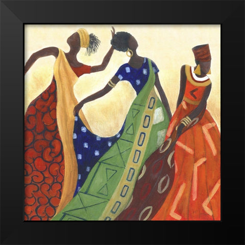Women of Marrakesh I Black Modern Wood Framed Art Print by Tava Studios