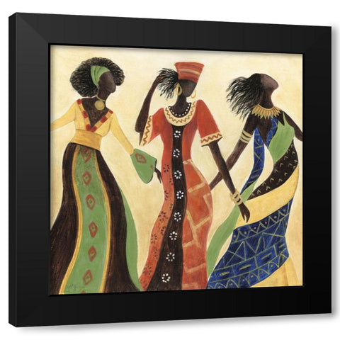 Women of Marrakesh II Black Modern Wood Framed Art Print with Double Matting by Tava Studios
