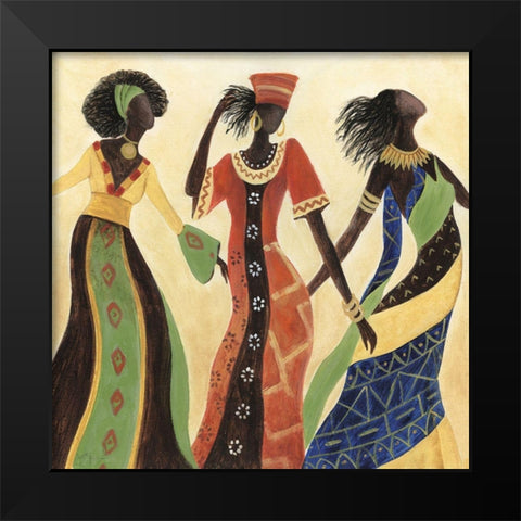 Women of Marrakesh II Black Modern Wood Framed Art Print by Tava Studios