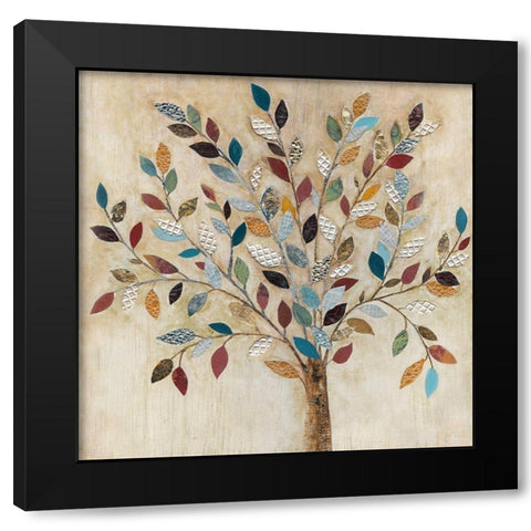 Whimsical Wood Black Modern Wood Framed Art Print by Tava Studios