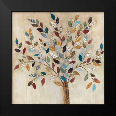 Whimsical Wood Black Modern Wood Framed Art Print by Tava Studios