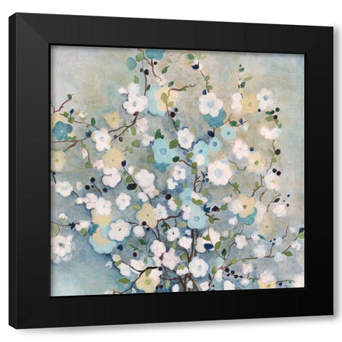 Summer At The Lake Black Modern Wood Framed Art Print with Double Matting by Tava Studios