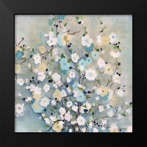 Summer At The Lake Black Modern Wood Framed Art Print by Tava Studios