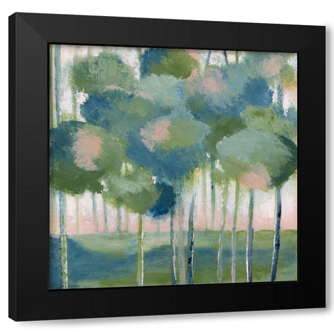 Shady Grove Black Modern Wood Framed Art Print with Double Matting by Tava Studios