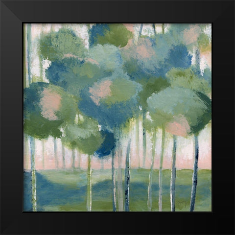 Shady Grove Black Modern Wood Framed Art Print by Tava Studios
