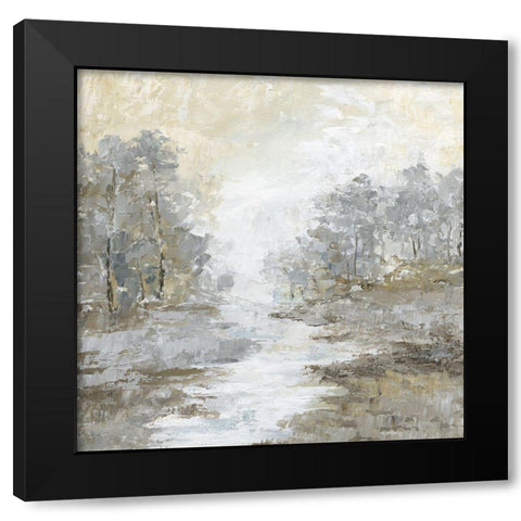 Babbling Brook I Black Modern Wood Framed Art Print with Double Matting by Nan