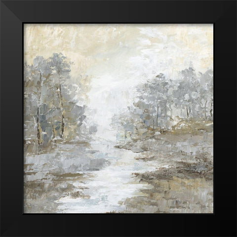 Babbling Brook I Black Modern Wood Framed Art Print by Nan