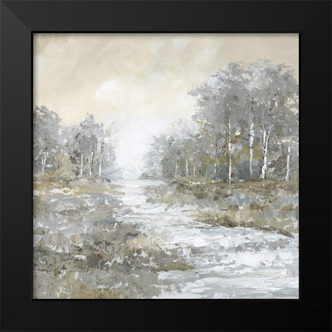 Babbling Brook II Black Modern Wood Framed Art Print by Nan