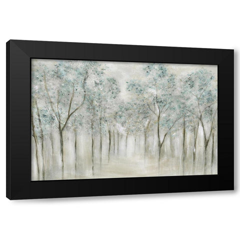 Neutral Spring Black Modern Wood Framed Art Print with Double Matting by Tava Studios