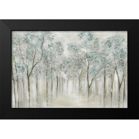 Neutral Spring Black Modern Wood Framed Art Print by Tava Studios