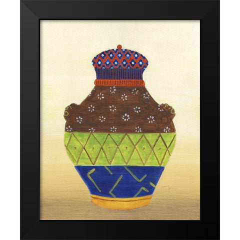 Marrakesh Urn II Black Modern Wood Framed Art Print by Tava Studios