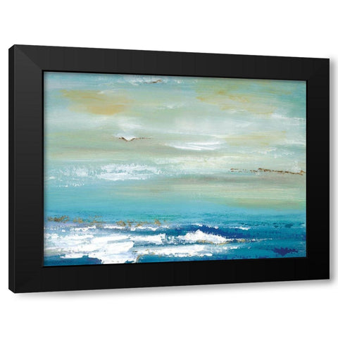 Distant Horizon Black Modern Wood Framed Art Print with Double Matting by Tava Studios