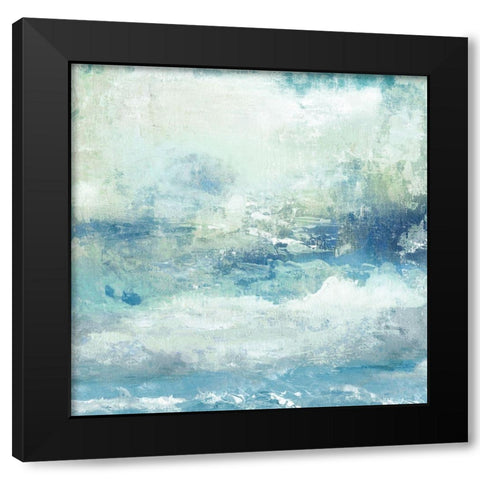 Topaz Cloudscape Black Modern Wood Framed Art Print with Double Matting by Tava Studios