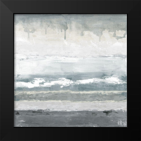 Soft Bay II Black Modern Wood Framed Art Print by Tava Studios