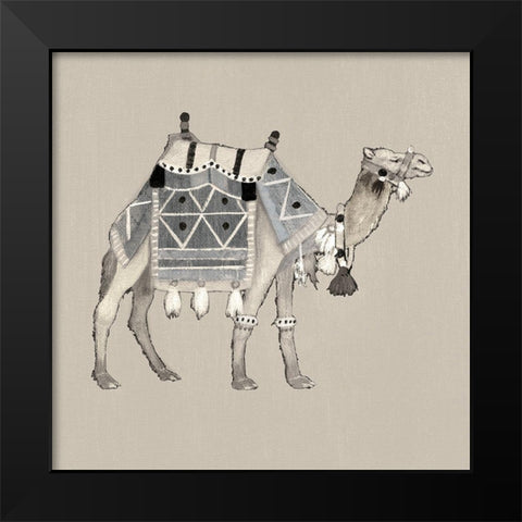 Exotic Camel I Black Modern Wood Framed Art Print by Tava Studios