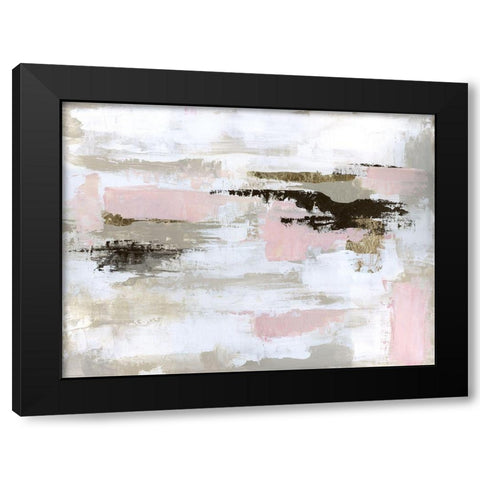 Desert Rose Black Modern Wood Framed Art Print by Tava Studios