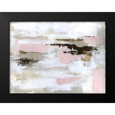 Desert Rose Black Modern Wood Framed Art Print by Tava Studios