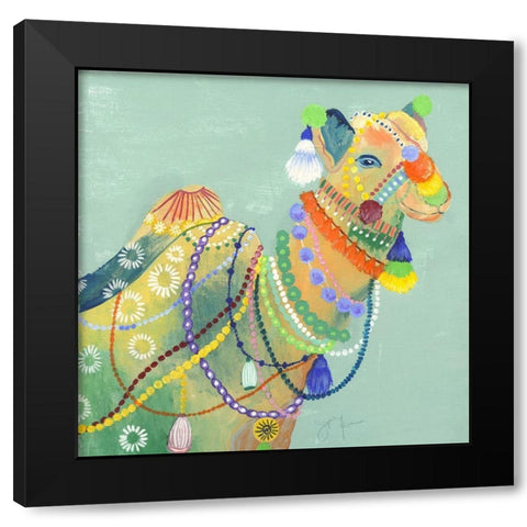 Pushkar Fair I Black Modern Wood Framed Art Print with Double Matting by Tava Studios