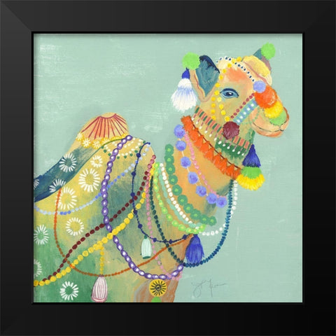 Pushkar Fair I Black Modern Wood Framed Art Print by Tava Studios