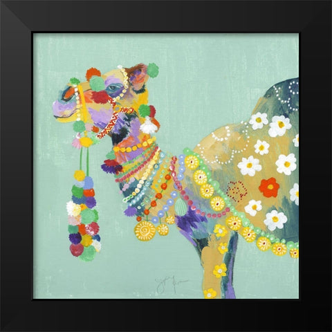 Pushkar Fair II Black Modern Wood Framed Art Print by Tava Studios