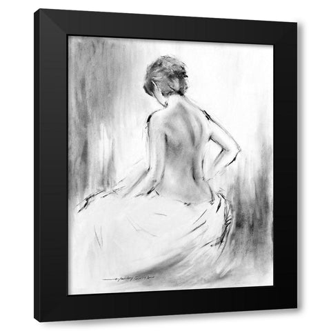 Soft Silhouette V Black Modern Wood Framed Art Print with Double Matting by Orme, E. Anthony