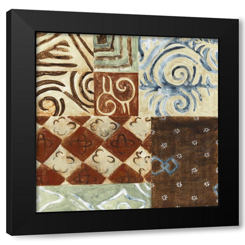 Patterns of Africa II Black Modern Wood Framed Art Print with Double Matting by Tava Studios