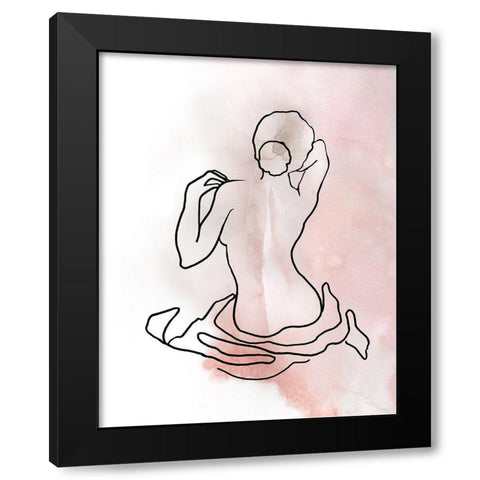 Figure Sketch II Black Modern Wood Framed Art Print by Robinson, Carol