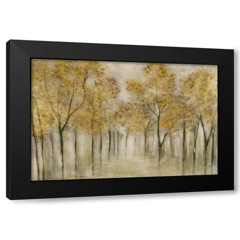 Golden Spring Black Modern Wood Framed Art Print with Double Matting by Tava Studios