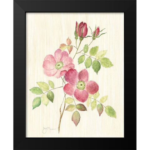 Dusty Rose I Black Modern Wood Framed Art Print by Tava Studios