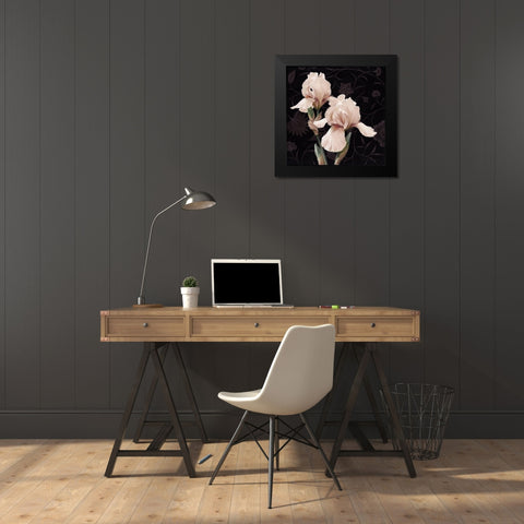 Iris Elegante Black Modern Wood Framed Art Print by Levashov, Igor