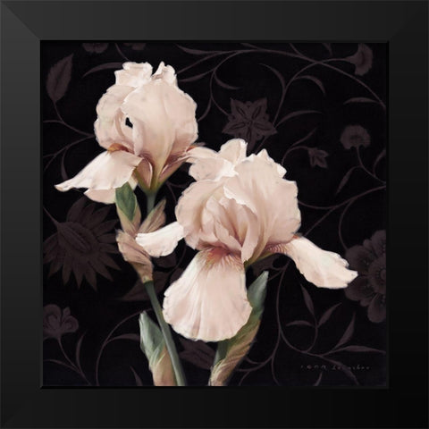 Iris Elegante Black Modern Wood Framed Art Print by Levashov, Igor