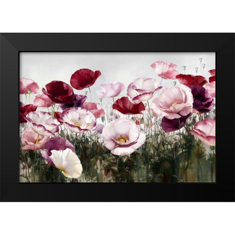 Royal Poppy Black Modern Wood Framed Art Print by Levashov, Igor