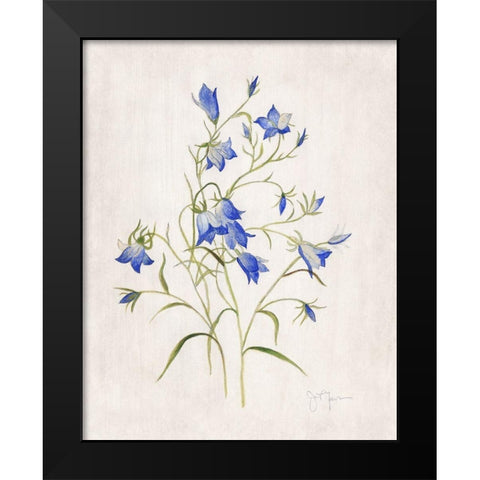 Blue Botanical I Black Modern Wood Framed Art Print by Tava Studios