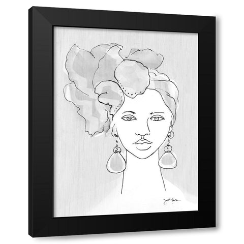 Flawless Black Modern Wood Framed Art Print by Tava Studios