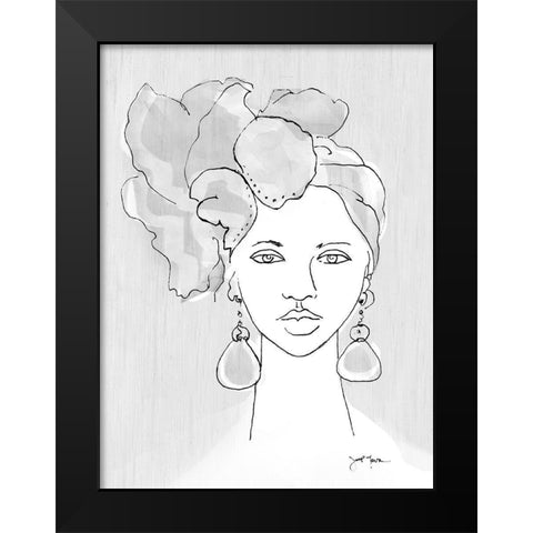 Flawless Black Modern Wood Framed Art Print by Tava Studios