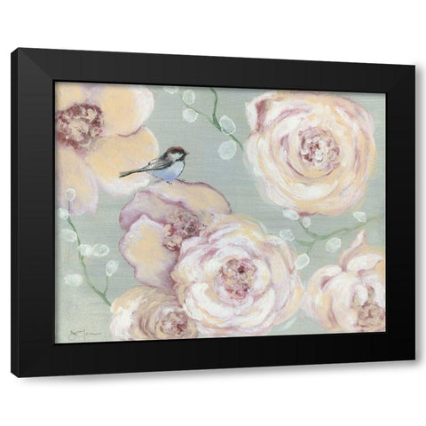 Blush Melody Black Modern Wood Framed Art Print by Tava Studios