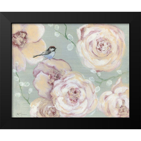 Blush Melody Black Modern Wood Framed Art Print by Tava Studios