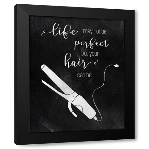 Perfect Hair Black Modern Wood Framed Art Print with Double Matting by Tava Studios