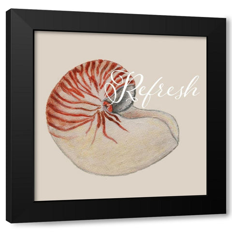 Refresh Black Modern Wood Framed Art Print with Double Matting by Tava Studios