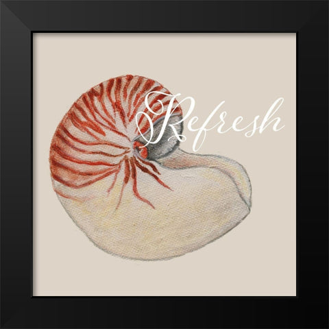 Refresh Black Modern Wood Framed Art Print by Tava Studios