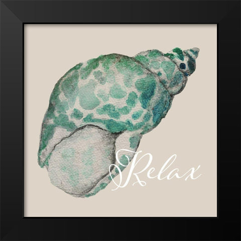 Relax Black Modern Wood Framed Art Print by Tava Studios