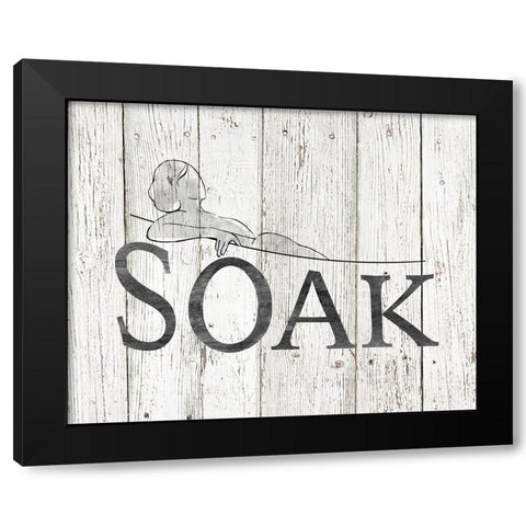Contemporary Soak Black Modern Wood Framed Art Print by Tava Studios