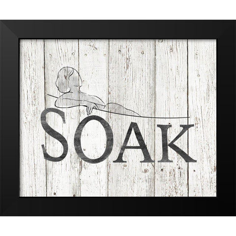 Contemporary Soak Black Modern Wood Framed Art Print by Tava Studios