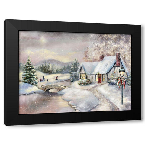 Twilight Magic Black Modern Wood Framed Art Print with Double Matting by Brooks, Donna